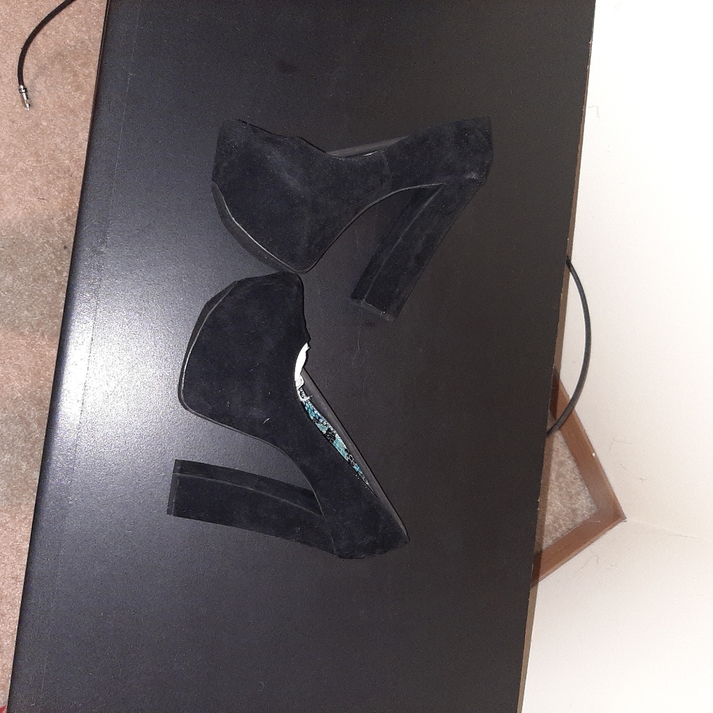 Black Faux Suede Shoes